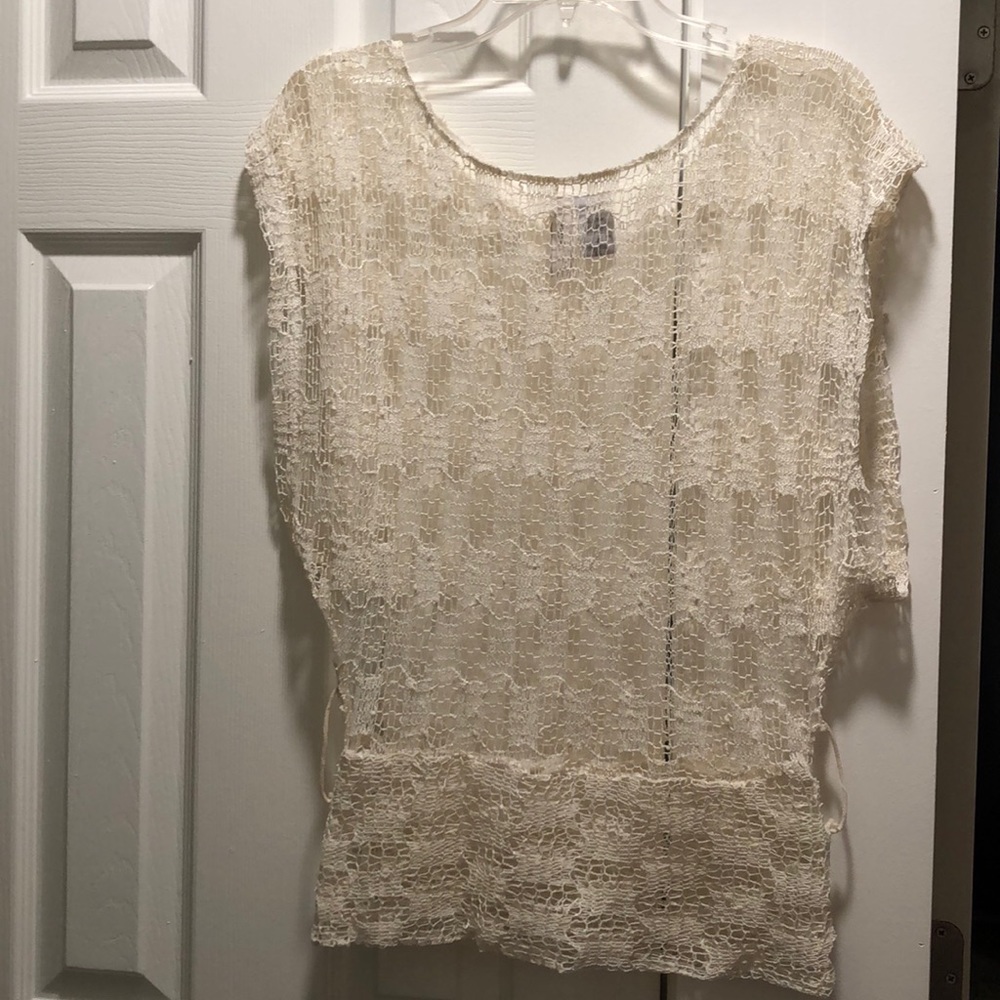 NWOT aggie crochet lace look sleeveless top